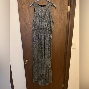 High low gold shimmer  dress